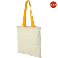 Bullet Nevada Cotton Tote (Pack Of 2) - Natural/Orange - One Size Cream