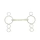 image 1 of Lorina Flexi Mullen Mouth 3 Ring Horse Dutch Gag - Silver - 5.5in