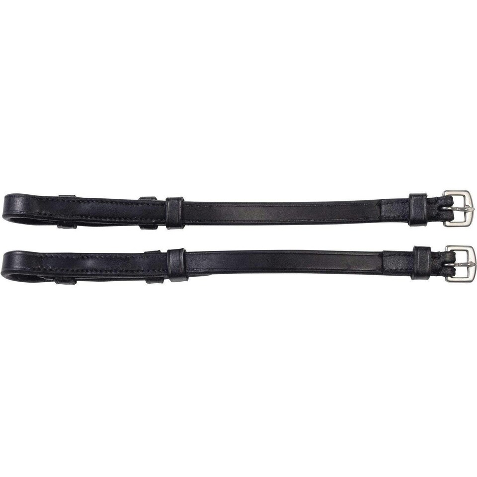 Collegiate Leather Cheek Pieces IV - Black - Full