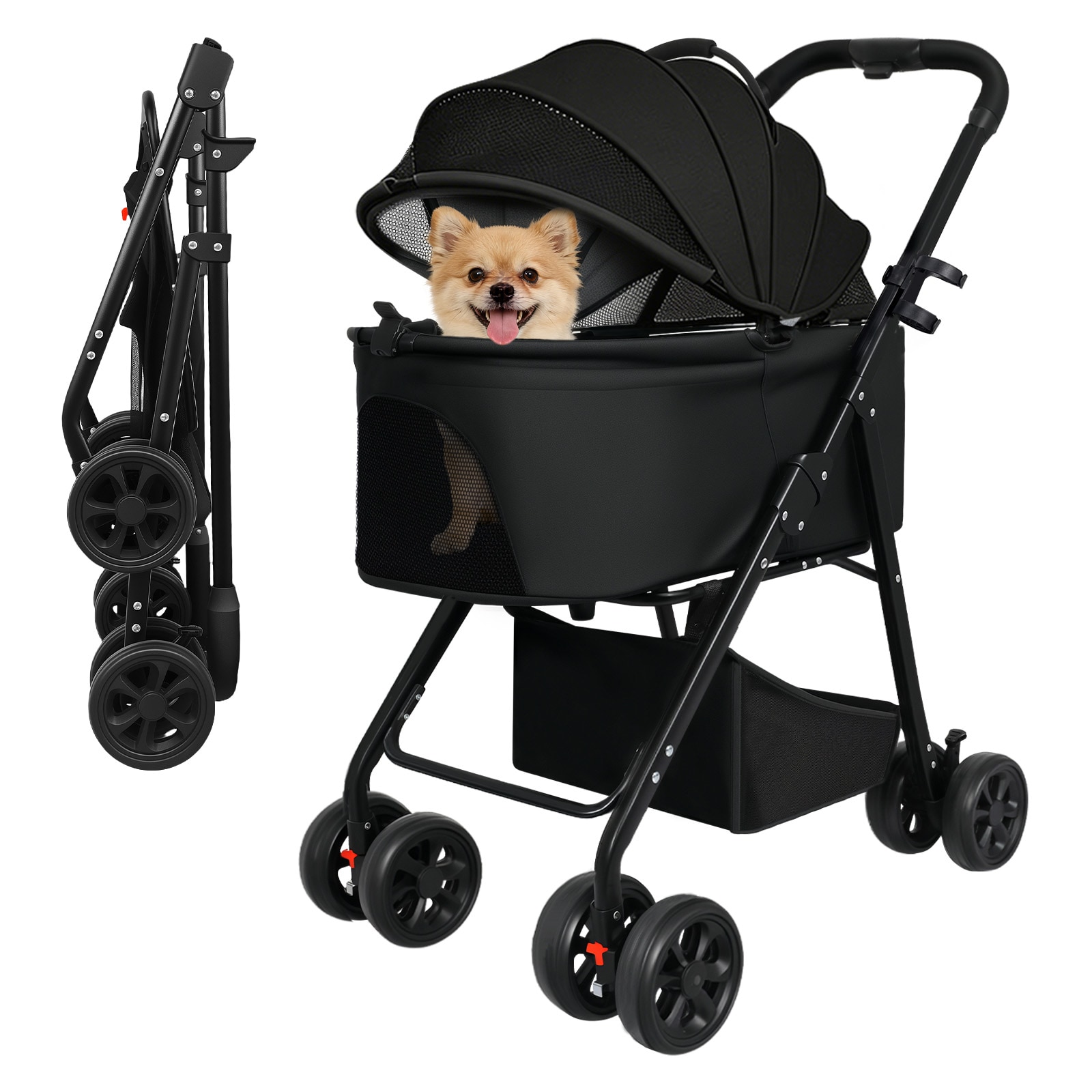 Skylos Pet Stroller Dog Cat Puppy Pram Pushchair Travel Cart Buggy Carrier