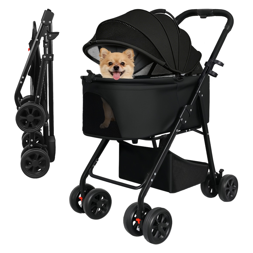 image 1 of Skylos Pet Stroller Dog Cat Puppy Pram Pushchair Travel Cart Buggy Carrier