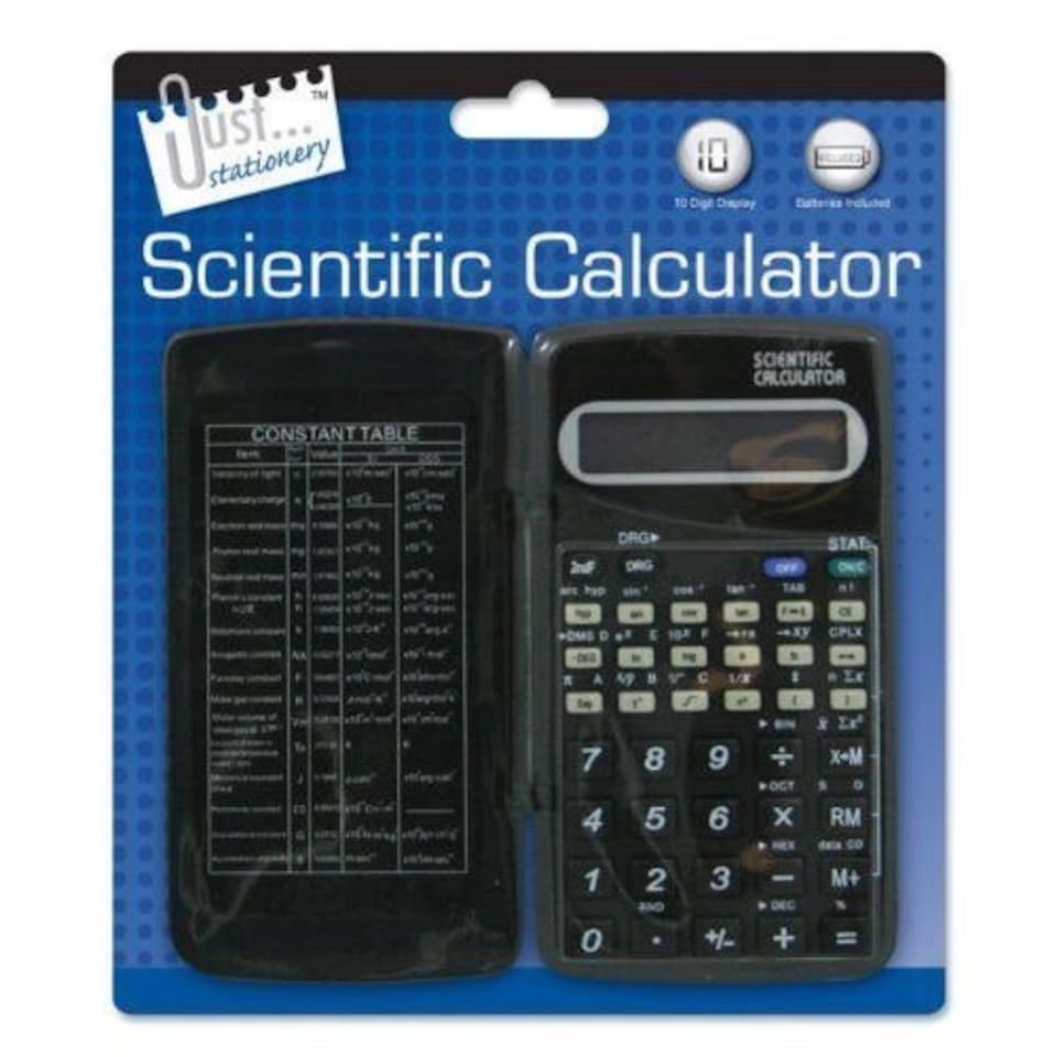 image 1 of Just Stationery Scientific Calculator with Folding Cover