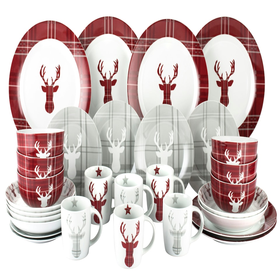 image 1 of 30pc Highland Stag Dinner Set