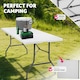 image 5 of Camping Table - foldable with carry handle White