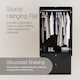 image 7 of Vida Designs Altino 2 Door 2 Drawer Black Wardrobe with Hanging Rail - H: 170cm x W: 77cm x D: 53cm