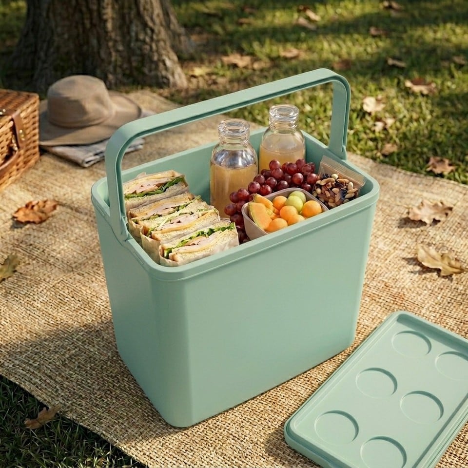 image 1 of Large 24L Pastel Coloured Cooler Box