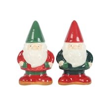 Something Different Gnome Salt and Pepper Shakers - Red/Green/White - One Size