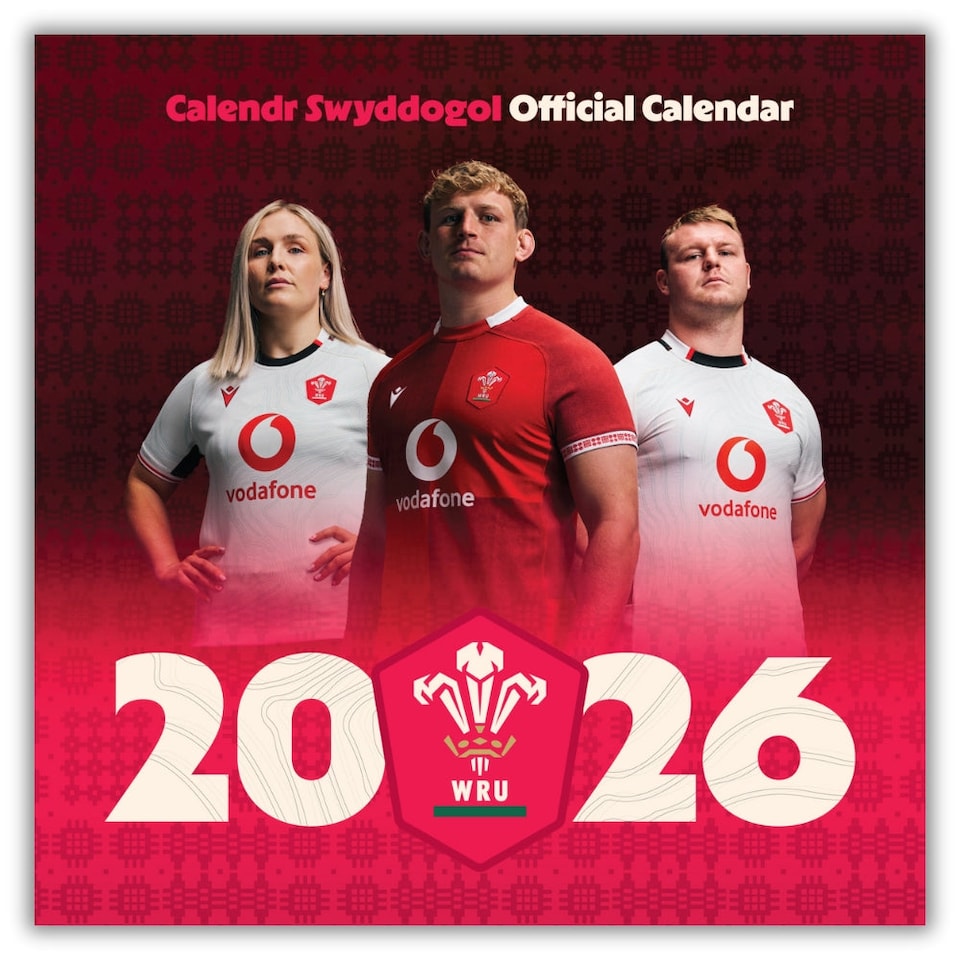 WELSH RUGBY UNION 2026 SQUARE CALENDAR