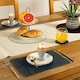 image 5 of Harbour Housewares Hague Blue Glass Dining Set - 30 x 20cm - 12pc Placemats + Coasters Blue