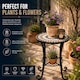 image 4 of Medina Mosaic Plant Stand Side Table with Ceramic Tile Top for Indoor and Outdoor Use
