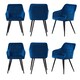 image 10 of Set of 6 Camden Modern Velvet Dining Chairs with Armrests, Quilted Design & Black Metal Legs Grey | Light Grey