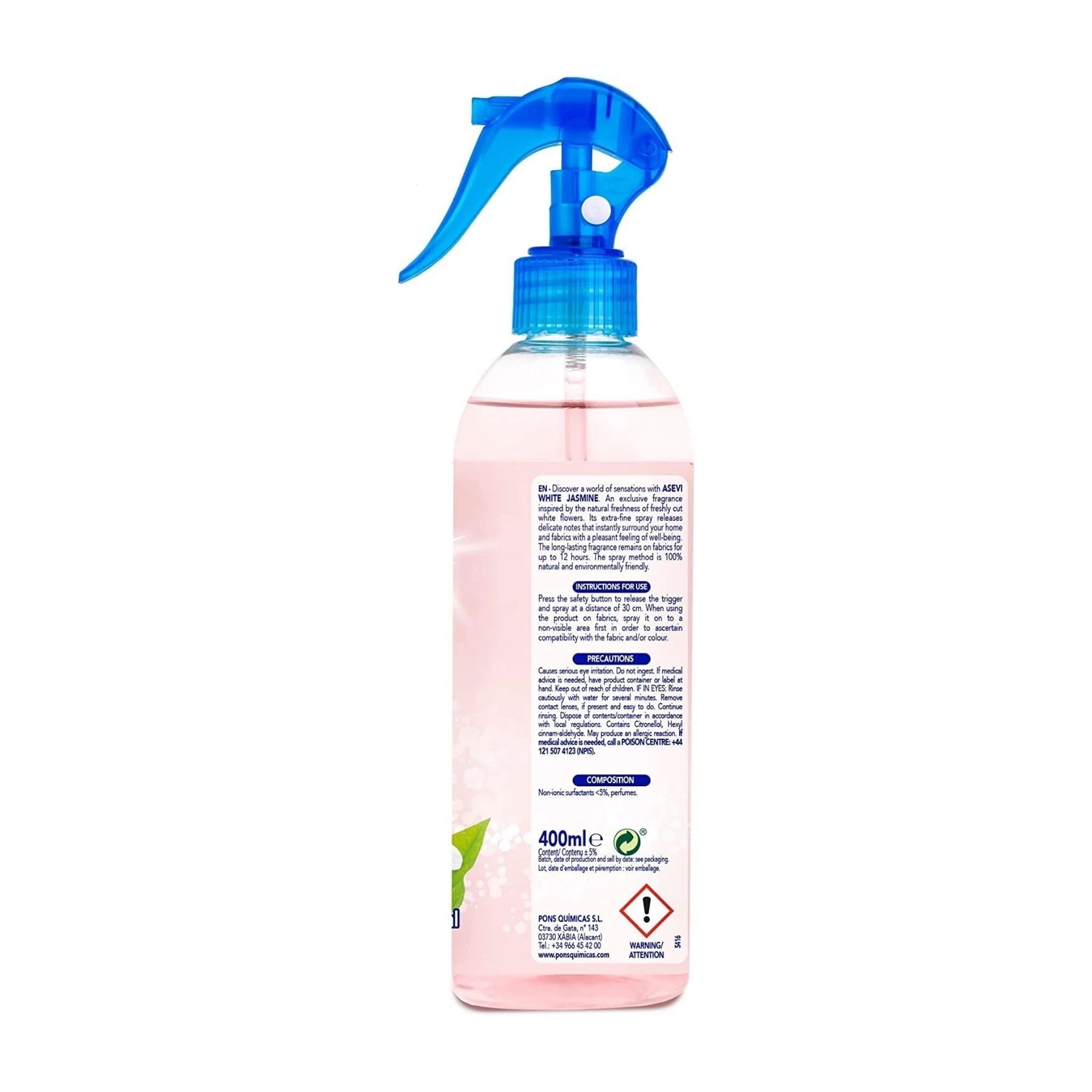 Asevi 400ml White Jasmine Air Freshener Spray
