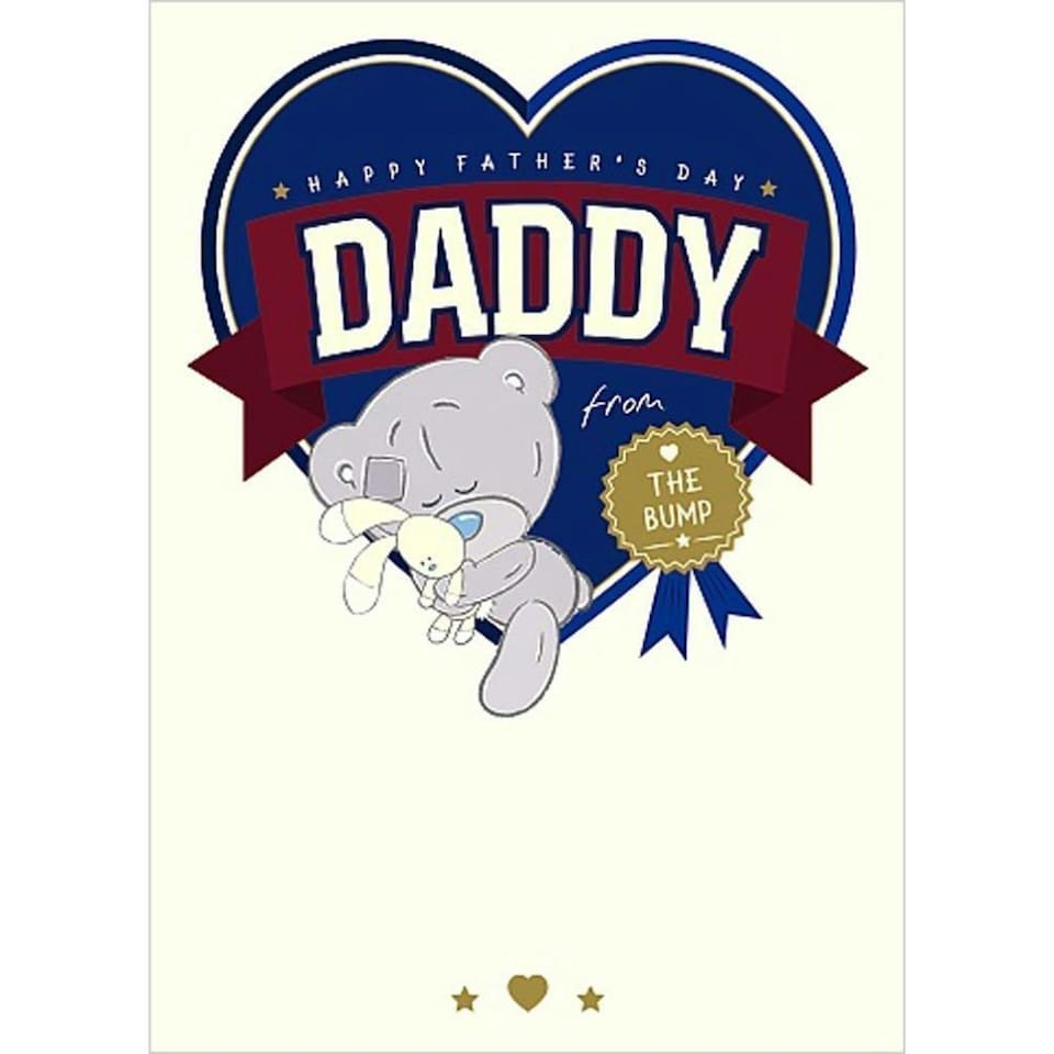 image 1 of Me To You Bear From the Bump Fathers Day Card
