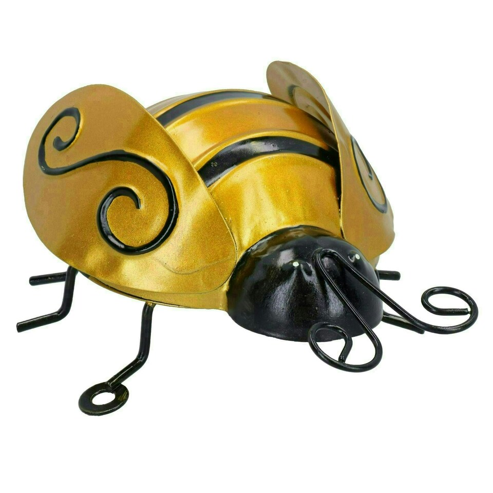 image 1 of Small 3D Metal Bumblebee Wall Art Home Garden Decor Ornament Gift