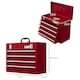 image 5 of DURHAND 4 Drawer Tool Chest, Lockable Metal Tool Bowith Ball Bearing Runners, Portable Toolbox, 510mm 220mm 395mm, Red | Red