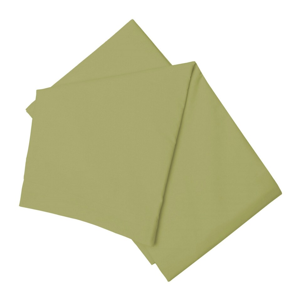 Belledorm Easycare Percale Flat Sheet - Olive - Single