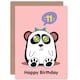 image 1 of Kawaii Star Panda 11 Year old Child Kids 11th Birthday Card