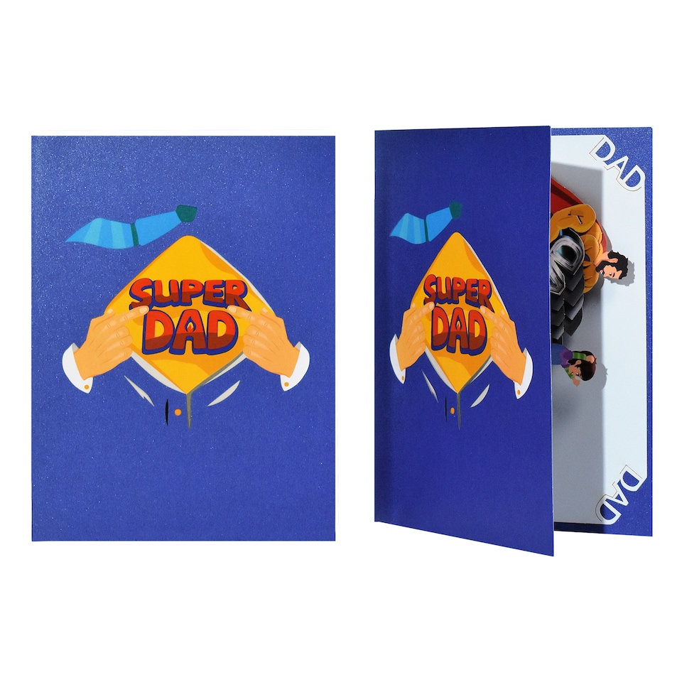 image 1 of Strength of Love Super Dad Pop-Up Father's day Or Birthday Card