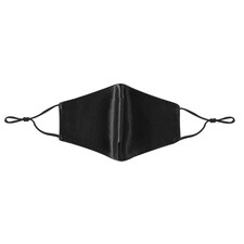Termin8 Satin Silk, Lightweight Breathable, Washable & Festival Face Mask, Black Black