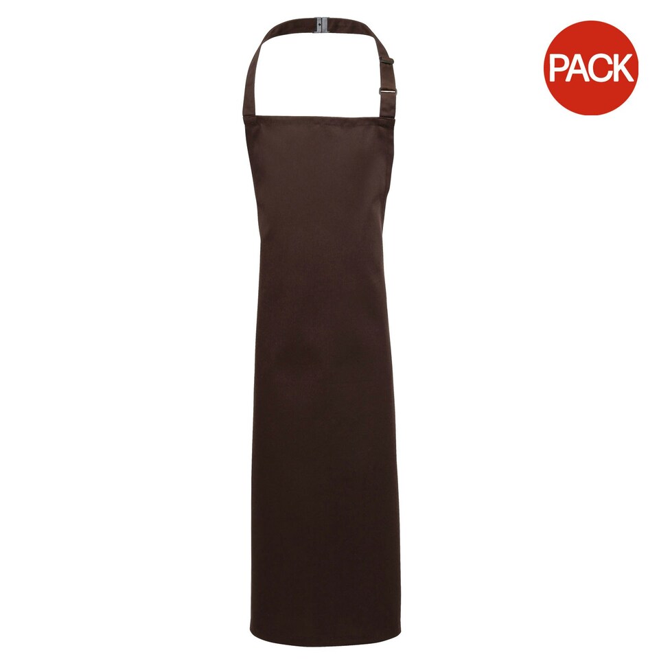 image 1 of Premier Childrens/Kids Bib Apron (Pack of 2) - Brown - Junior