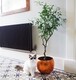 image 1 of Artificial Olive Tree Bush by Leaf Design UK Artificial Olive Tree Black Pot Botanik | Green | 4ft