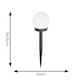 image 3 of ValueLights 3 Pack Solar Powered Outdoor Frosted Globe Spike Lights Garden Stake Lamp