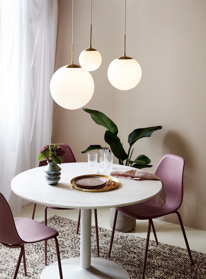 image 1 of Nordlux Grant Indoor Pendant Light Brass Glass E14 Hand Blown Glass - Mains Powered, IP20 | Gold