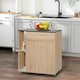 image 2 of HOMCOM Kitchen Storage Trolley Cart Cupboard Rolling Island Shelves Locking
