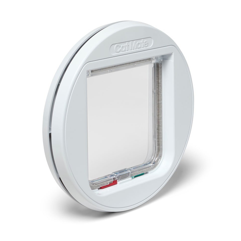 image 1 of Cat Mate Glass Fitting Cat Flap White (210) | White