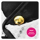 image 4 of Velour Dalmatian Print Cape Black | XL