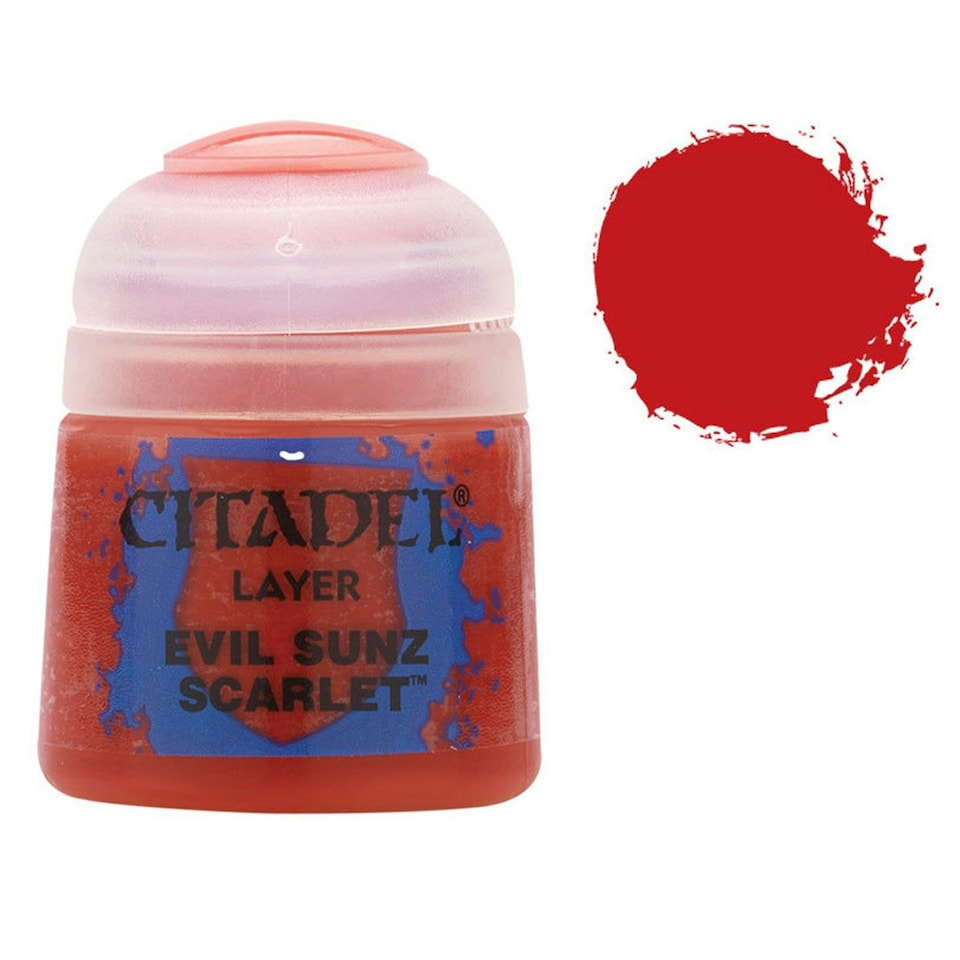 image 1 of Games Workshop Citadel Colour Layer: Evil Sunz Scarlet (12ml) Paint