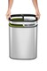 image 2 of EKO Oli-Cube 10L Open Top Recycling Bin 5+5 Litre, Modern Home Bathroom & Office Waste Bin, Stainless Steel