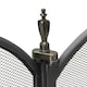 image 4 of JVL Steel Ashford Fire Companion Spark Guard - Black