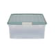 image 4 of Wham Clip 5x 30L Rectangular Plastic Storage Boxes with Clip Lock Lids. Ideal for Home, Office, Toys & More - Clear/Green Milieu | Green | Green Milleu | 5