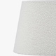 image 5 of White Boucle Tapered Lampshade | White | White | 1