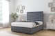 image 3 of Sloomy Somerset Steel Plush Divan Bed Base 2 Drawers Same Side With 26 Inch Strutted Headboard | Grey | Steel | Super King | 1