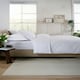 image 8 of Luxurious 400 Thread Count Deluxe Cotton Duvet Cover Set | White | Double