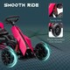 image 4 of HOMCOM Children Pedal Go Kart w/ Adjustable Seat, Handbrake - Pink