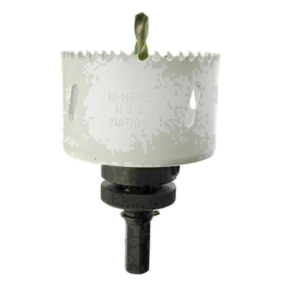 image 1 of 70mm HSS Hole Saw Holesaw Bi-Metal Blade Cutter Drill And Drill Adaptor Arbor