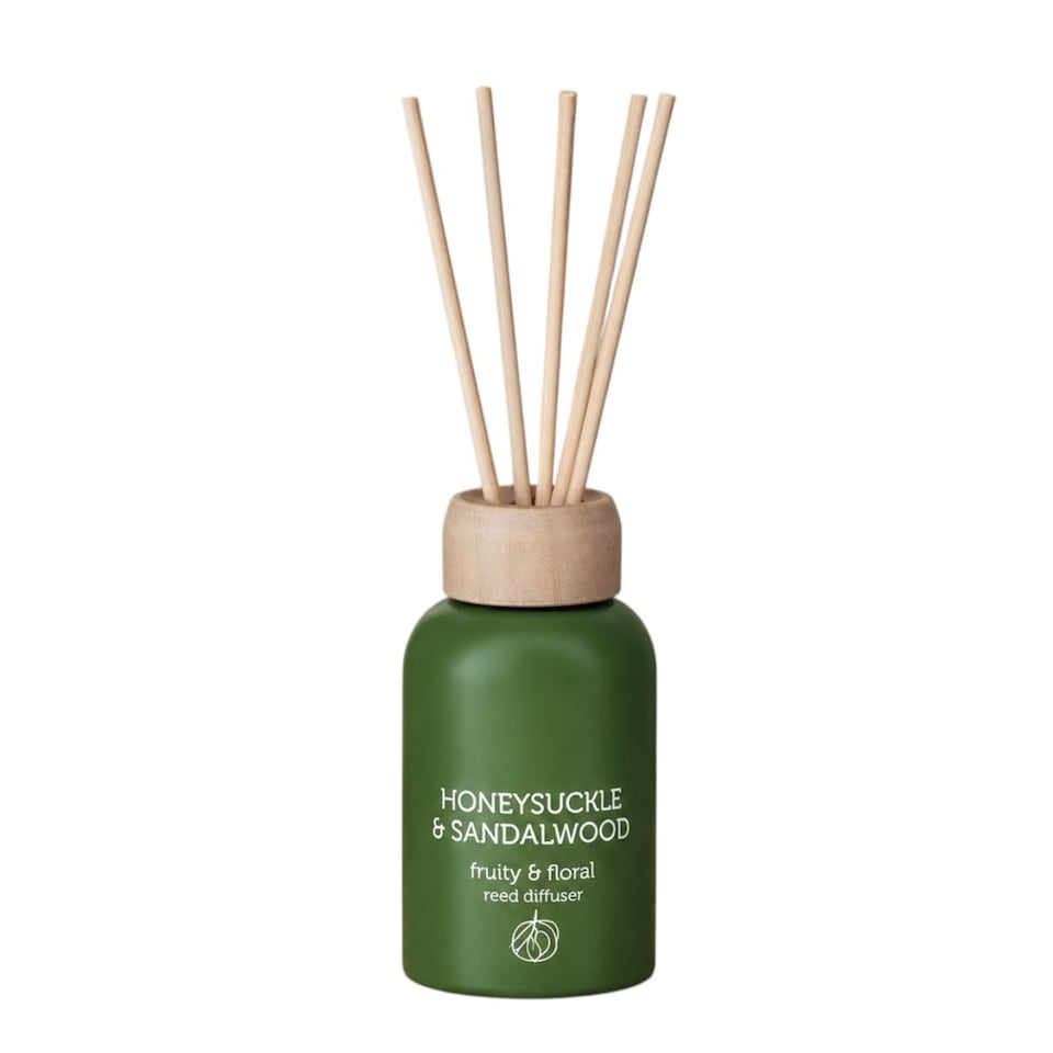 image 1 of 3x Small Reed Diffuser Honeysuckle & Sandalwood Scented Home Fragrance Oil 50ml