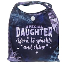 History & Heraldry Personalised Sparkle Reusable Foldable Shopper Bag - Daughter Multi