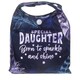 image 1 of History & Heraldry Personalised Sparkle Reusable Foldable Shopper Bag - Daughter Multi