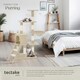 image 3 of Cat Tree Dominik - 144 cm, sisal cat scratching post, mice & anti-tip protection - Beige