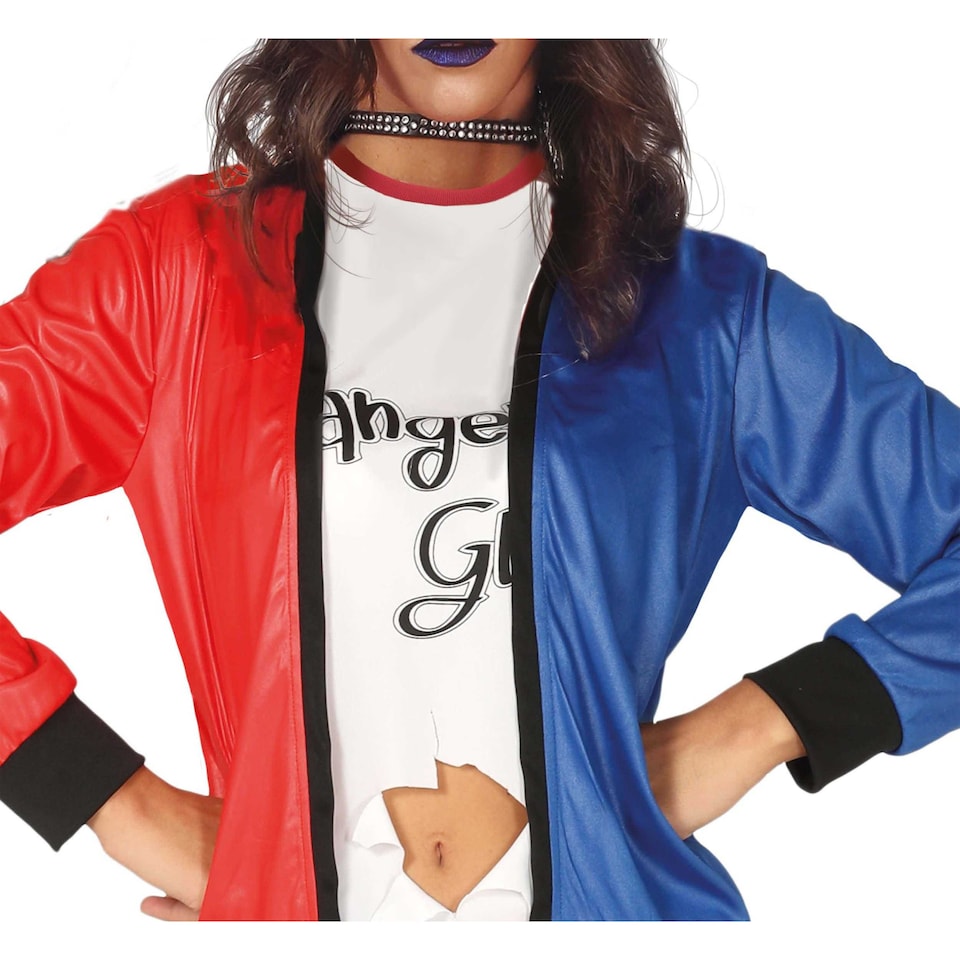 image 1 of Fiestas Guirca Womens/Ladies Danger Girl Costume Set | Blue | Blue/Red | M | 1