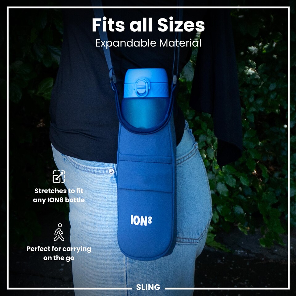 image 1 of Water Bottle Carrier, Fabric, One Size | Blue | Navy