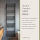 image 6 of Balterley Straight Heated Heated Towel Rail Radiator, 383W | Black | Matt Black