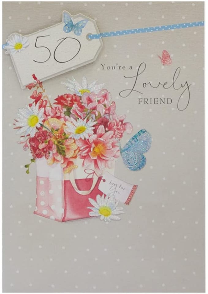 image 1 of 50th Birthday Card For Friend 'Just For You'