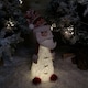 image 7 of 46cm Battery Operated LED Standing White Santa Christmas Decoration