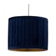 image 6 of Sundance - Navy Blue Velvet Pleated 30cm Lamp Shade with Gold Inner | Blue | Gold | Large | 1