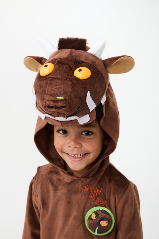 image 1 of Officially Licensed Gruffalo Unisex Kids Full Suit Costume - World Book Day, Dress-Up, and Role Play - Ages 3-8 | Brown | Brown | 6-8 years